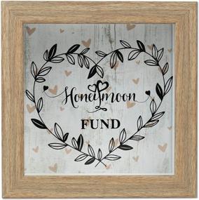 img 4 attached to 💰 Honeymoon Fund Shadow Box by Lawrence Frames, 8x8, Brown