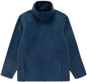 img 4 attached to 🧥 Cozy and Stylish: UNACOO Half Zip Standing Collar Fleece Boys' Jackets & Coats