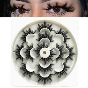 img 1 attached to 💕 DAODER 25MM Lashes: Natural Look 6D Faux Mink Wispy Long Cute Fake Eyelashes - 7 Packs for Women's Daily Makeup