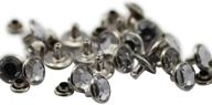 bulk 40 pieces of allstarco h102 acrylic rhinestone rivets in 9mm crystal clear 💎 for diy jewelry making, garments, leather, sewing, and crafts - ideal for bracelets, handbags, and flipflops logo