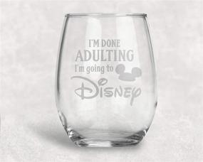 img 3 attached to 🍷 Disney-Inspired Engraved Stemless Wine Glass: Immerse in Mickey and Minnie Magic, Perfect for Funny Birthdays, by Laser Etchpressions