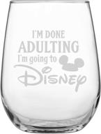 🍷 disney-inspired engraved stemless wine glass: immerse in mickey and minnie magic, perfect for funny birthdays, by laser etchpressions logo