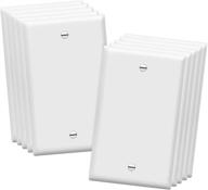 🔌 enerlites 1-gang blank wall plate, gloss finish, standard size 4.50" x 2.76", polycarbonate thermoplastic, electrical covers for unused outlets/switches, 8801-w-10pcs, white (pack of 10) logo