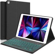 sengbirch ipad smart keyboard case: 7th/8th gen & air 3/pro 10.5, 7-color backlight, detachable bluetooth keyboard - new black logo