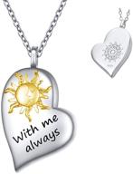 💔 yinshan sterling silver cremation pendant: always in my heart memorial locket necklace cylinder jewelry for urn ashes logo