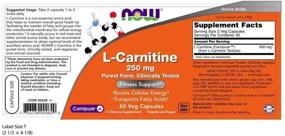 img 3 attached to NOW L Carnitine 250 Tartrate L Carnipure Capsules