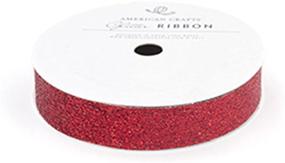 img 1 attached to 5/8 inch Solid Rouge Glitter Ribbon by American Crafts
