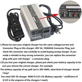 img 2 attached to Power Up Your Yamaha Golf Cart G19 G22 with the New 48V 5A Battery Charger - Efficient Charging with 2 Pin Plug, 48 Volt 5 Amp