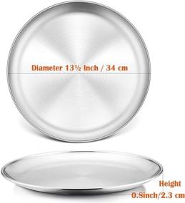 img 2 attached to Set of 2 Stainless Steel Pizza Pans - 13½ Inch, Heavy Duty Round Pizza Trays for Pie, Cookie, Cake - Non-Toxic, Easy to Clean, Brushed Finish - P&P CHEF