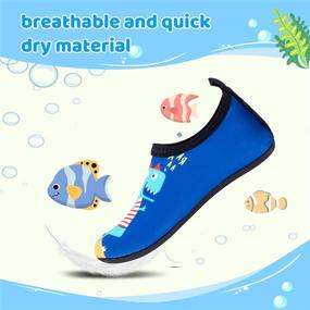 img 1 attached to 👣 RJVW Swim Toddler Non-Slip Barefoot Boys' Shoes for Outdoor Activities