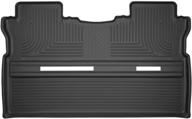 🚗 husky liners 19431: premium black weatherbeater 2nd seat floor mat for 2017-19 honda ridgeline logo