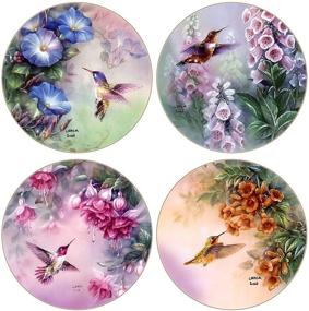 img 1 attached to 🌺 CoasterStone Absorbent Coasters, Hummingbird Assortment, Set of 4 - Perfect for Any Drink!