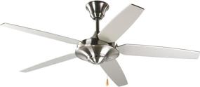 img 4 attached to 🔨 Progress Lighting P2530-09 54-Inch 5 Star Ceiling Fan with Reversible Silver/Natural Cherry Blades, Brushed Nickel