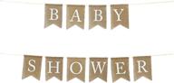 🎉 andaz press baby shower burlap pennant banner - pre-strung, real fabric, no assembly required - 1-set logo