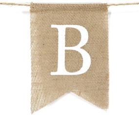 img 1 attached to 🎉 Andaz Press Baby Shower Burlap Pennant Banner - Pre-Strung, Real Fabric, No Assembly Required - 1-Set