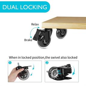 img 2 attached to 🔧 Hirate Non-Lockable Threaded Casters: Efficient and Versatile Mobility Solution