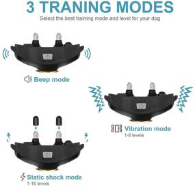 img 3 attached to 🐕 Enhanced 1000ft Remote Rechargeable Waterp- Dog Training Collar: Beep Vibration Shock for Small Medium Large Dogs (15-120 Lbs)