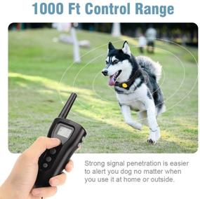 img 2 attached to 🐕 Enhanced 1000ft Remote Rechargeable Waterp- Dog Training Collar: Beep Vibration Shock for Small Medium Large Dogs (15-120 Lbs)