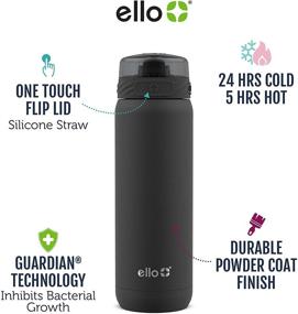 img 1 attached to 🧊 Ello Cooper Stainless Steel Water Bottle: Superior Vacuum Insulation for Perfectly Chilled Hydration