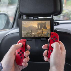 img 1 attached to Olixar Nintendo Switch Car Mount - Ideal for Back Seat Passengers - Headrest Mount - 360 Degree Rotation - Specially Crafted for Nintendo Switch - Highly Recommended by T3