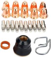 🔧 high-quality rx weld plasma cutter torch accessory kit for s45 – pr0010 electrodes, pd0116-08 nozzle tips, spacer guide, retaining cap, gas diffuser, cv0010 consumables logo