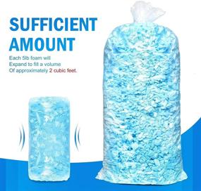 img 2 attached to 🛋️ COYMOS 5lbs Shredded Memory Foam Filling: Ideal Bean Bag Refill for Total Comfort, Dog Beds, Chairs & Crafts with Added Gel Particles