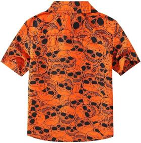 img 3 attached to 👻 Halloween Fun Button Down Short Sleeve Shirt for Men - SSLR Big Boys