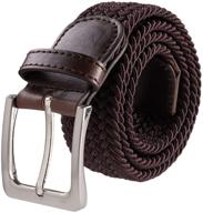 silky toes elastic stretch multicolored men's belts: stylish accessories for an extra comfortable fit! logo