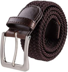 img 4 attached to Silky Toes Elastic Stretch Multicolored Men's Belts: Stylish Accessories for an Extra Comfortable Fit!