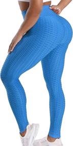 img 4 attached to CHOFOTUE Famous TikTok Bubble Leggings Sports & Fitness