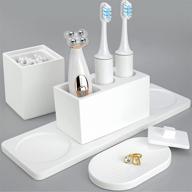 ausaulac complete bathroom accessory set: diatomite bath accessories, electric toothbrush holder with toothbrush holders, soap dish set logo