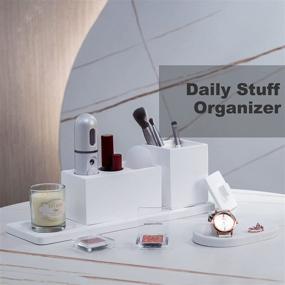 img 2 attached to AUSAULAC Complete Bathroom Accessory Set: Diatomite Bath Accessories, Electric Toothbrush Holder with Toothbrush Holders, Soap Dish Set