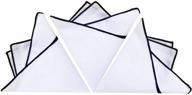 🧣 men's cotton solid pocket square handkerchief - ideal accessory for fashionable gentlemen logo
