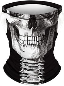 img 3 attached to 🎃 Skeleton Print Halloween Bandana for Boys: Cold Weather Accessories