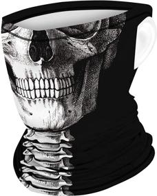 img 2 attached to 🎃 Skeleton Print Halloween Bandana for Boys: Cold Weather Accessories