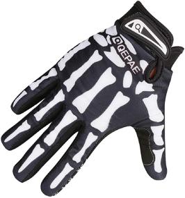 img 4 attached to Premium Azarxis Skeleton Gloves: Adjustable, Lightweight, Anti-Slip & Breathable for Men and Women. Ideal for Cycling, Biking, Workout, and Motorcycle