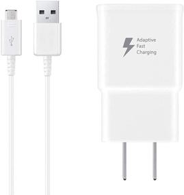 img 4 attached to ⚡ Комплект зарядного устройства Adaptive Fast Charge Wall Charger с кабелем Micro USB - Совместим с Samsung Galaxy S7/S7 Edge/S6, Note 5/4 - Зарядное устройство USB 2.0