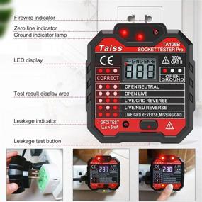 img 2 attached to 🔌 Taiss GFCI Outlet Tester: Advanced Receptacle Tester with Voltage Display & Breaker Finder