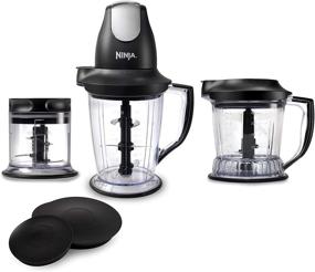 img 4 attached to Ninja QB1004 Blender and Food Processor Combo - 450-Watt Base, 48oz Pitcher, 16oz Chopper Bowl, and 40oz Processor Bowl for Shakes, Smoothies, and Meal Prep