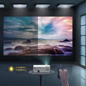 img 1 attached to 🎥 Проектор YABER Y31 8500 лм Full HD 1080p, модель 2021 с возможностью коррекции ±50° по четырем осям, поддержка 4K, совместим с телефоном, ПК, телевизором, приставкой PS5, идеален для домашнего кинотеатра.