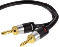 🔊 медиабридж 16awg ультра серия акустического кабеля - двойные золотопокрытые банановые штекеры (6 футов) - многожильная медь - черный (артикул: swt-06b) логотип