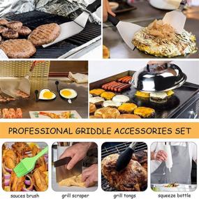 img 2 attached to 🍳 Complete 26-Piece Acmind Griddle Accessories Kit: Restaurant Grade Stainless Steel Flat Top Blackstone Griddle Set for BBQ, Camping, and More