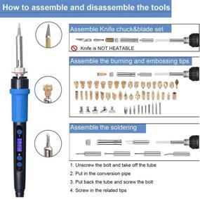 img 2 attached to 🔥 Digital LCD Display Wood Burning Kit-112PCS Calegency Wood Burning Tool Set with Adjustable Temperature and Versatile Tips for Embossing, Carving, Soldering, Engraving & More - Ideal for Wooden Crafts