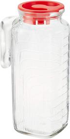 img 1 attached to 🔴 Bormioli Rocco Gelo Jug - 41-Ounce Capacity with Red Lid: Enhancing SEO