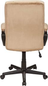 img 2 attached to 🪑 Amazon Basics Classic Office Desk Computer Chair - Adjustable, Swiveling, Ultra-Soft Microfiber - Light Beige with Lumbar Support: Ideal for Comfortable Workspaces