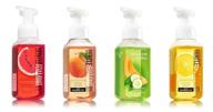 🍋 летняя коллекция bath and body works 4 шт. - watermelon lemonade, peach bellini, cucumber melon, kitchen lemon пенящиеся жидкие мыла для рук - усилите свой летний ароматный опыт! логотип