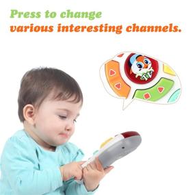 img 2 attached to 🎁 Zooawa Baby Remote Control: Early Learning Light-up Toy for Christmas with Music, Click & Count – Educational Phone Toy for Kids, Toddlers, Infants