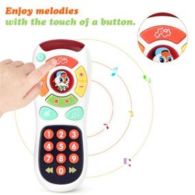 img 3 attached to 🎁 Zooawa Baby Remote Control: Early Learning Light-up Toy for Christmas with Music, Click & Count – Educational Phone Toy for Kids, Toddlers, Infants