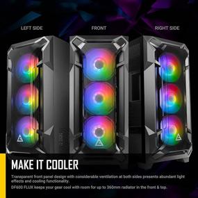 img 3 attached to 🎮 Antec DF600 Flux Dark League Игровой корпус - Mid-Tower ATX, платформа Flux, 5 x 120 мм вентиляторов, ARGB и PWM контроллер вентиляторов, закаленное стекло, 2 x USB3.0, поддержка видеокарт высокого уровня