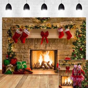 img 4 attached to 🎄 Christmas Themed Home Decor Photography Backdrop: Perfect Studio Props for Children's Birthday, Newborn Baby Shower, and Holiday Celebrations